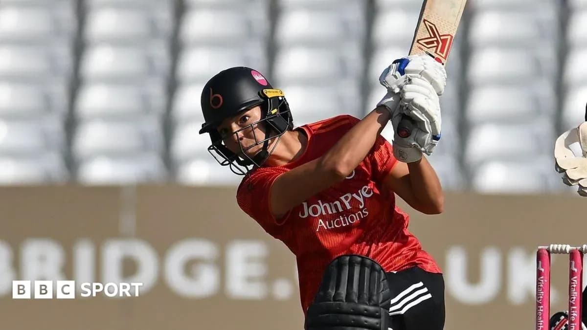 Batter playing a shot during cricket match Batter playing a shot during cricket match